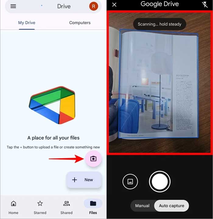 برنامه اسکن Google Drive